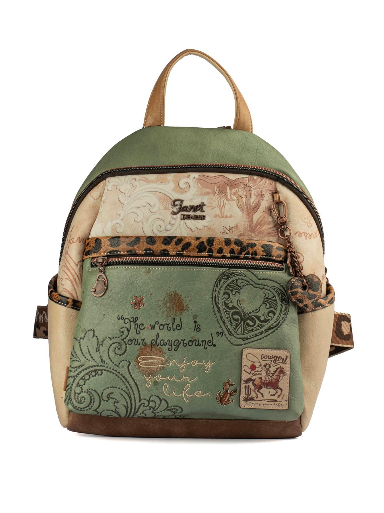 ÇANTA Desenli Deri Sırt Çanta