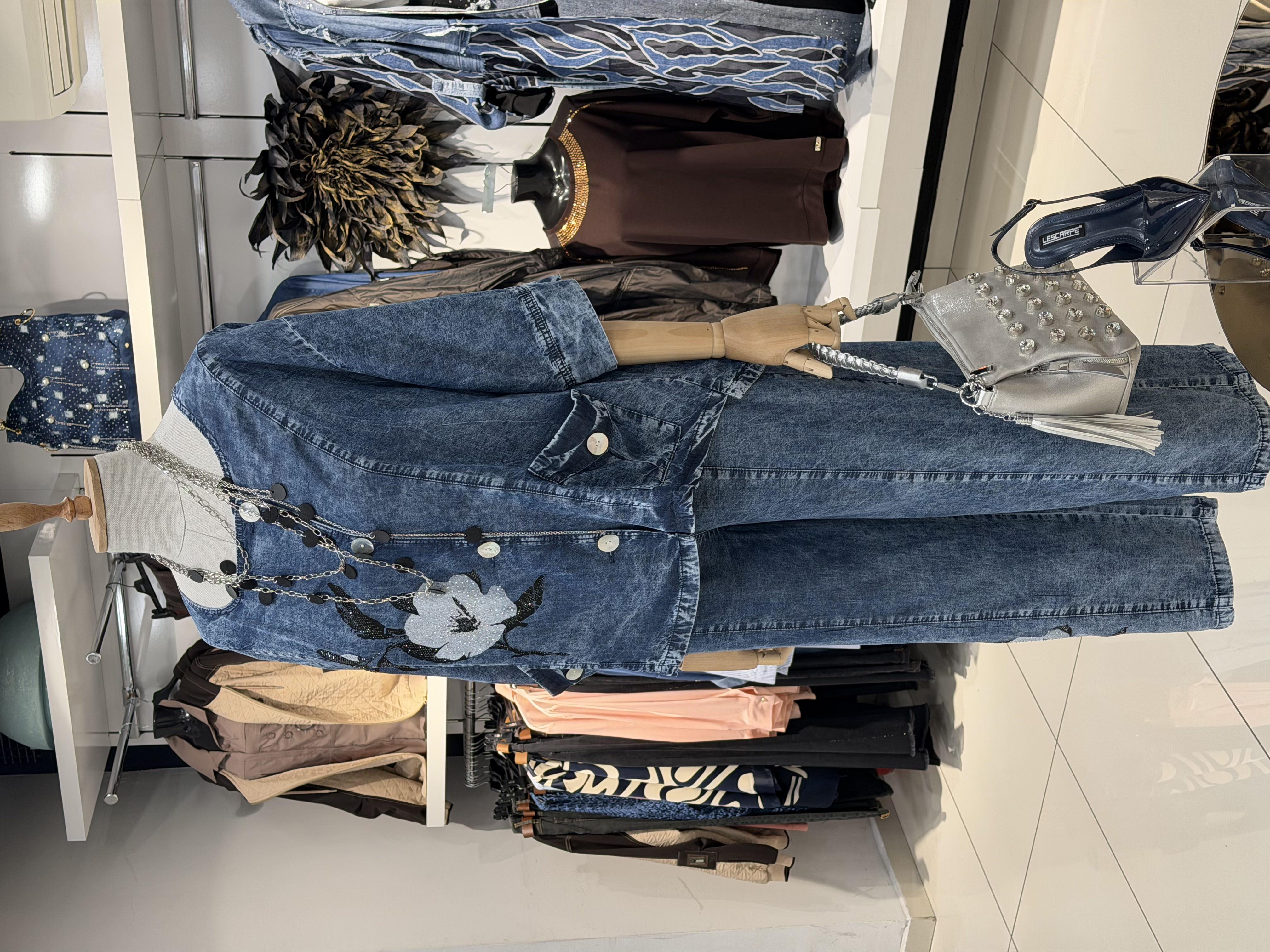 TAKIM ELBİSE Çiçekli Gömlek Takım