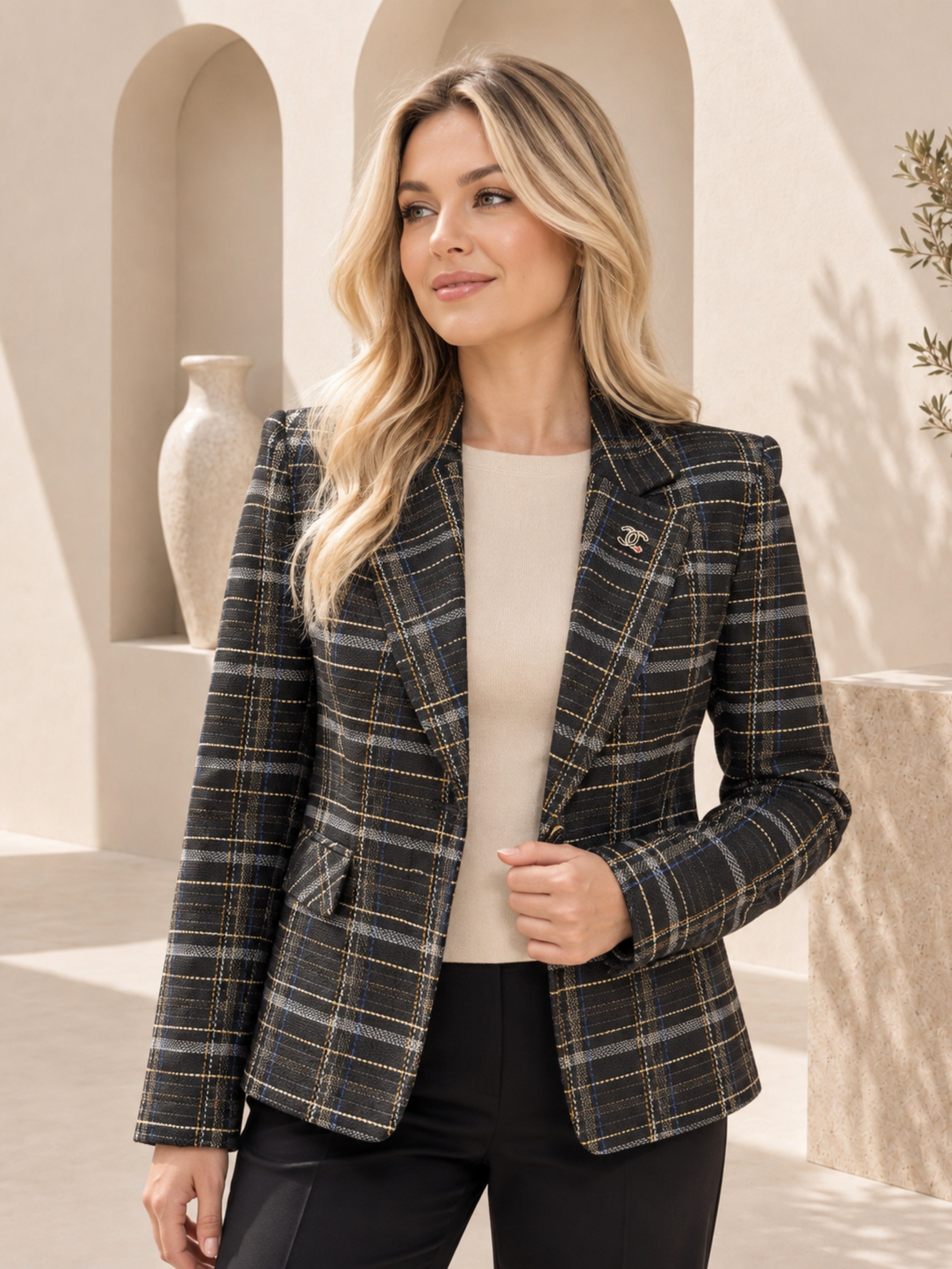 Küçük BedenDış GiyimCeket Ekose Ceket