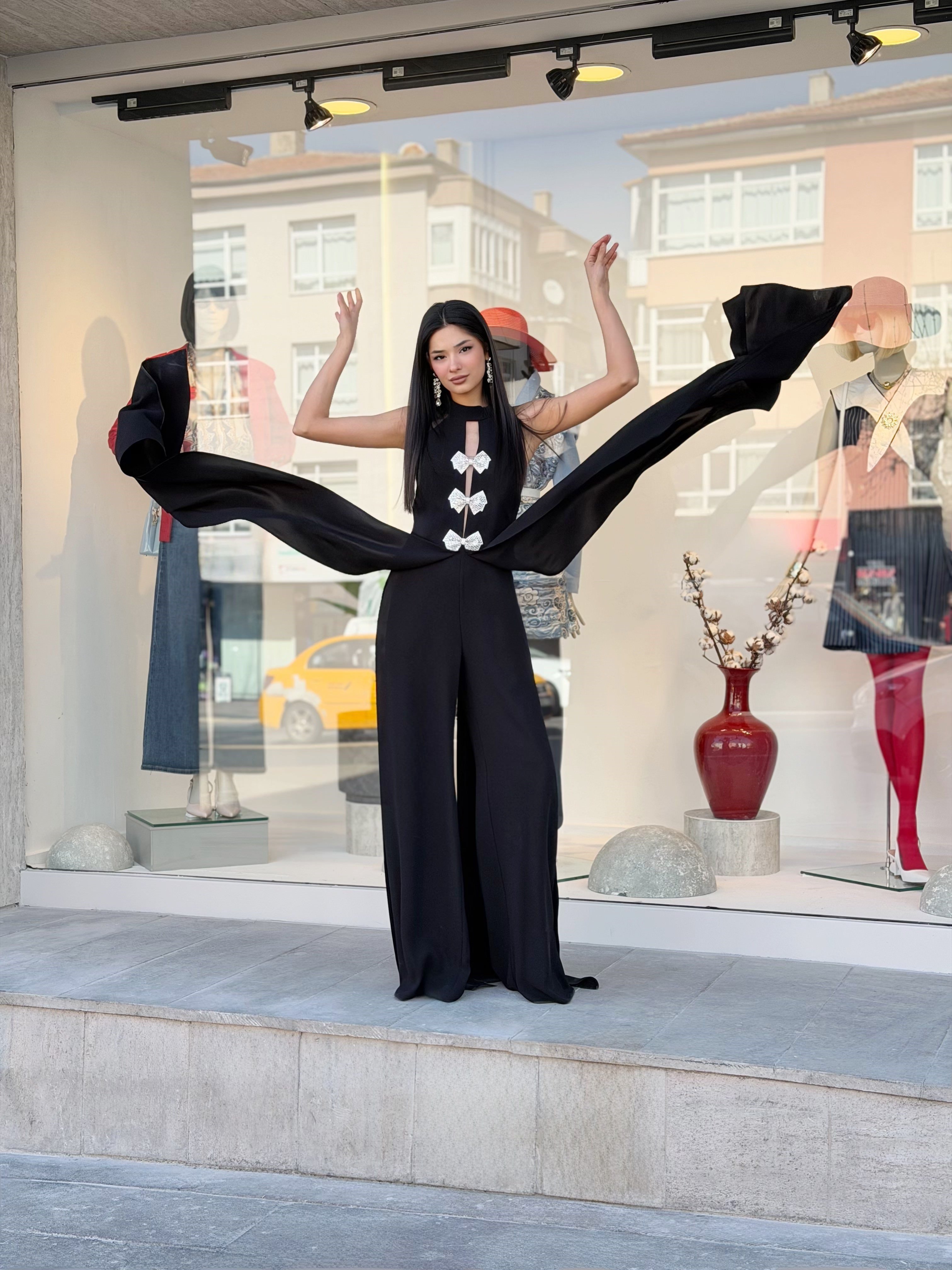 ABİYE ELBİSE Fiyonk Taşlı Tulum