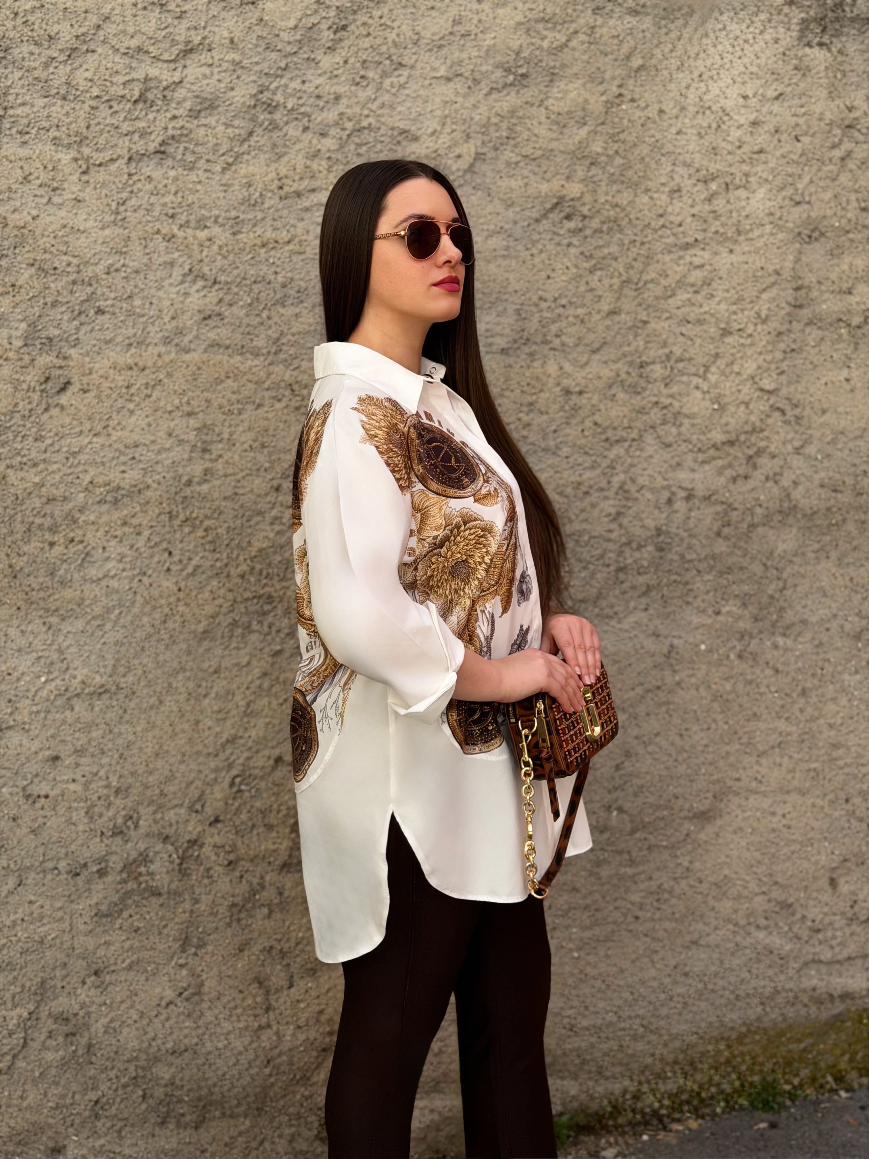 GÖMLEK Gold Taşlı Gömlek