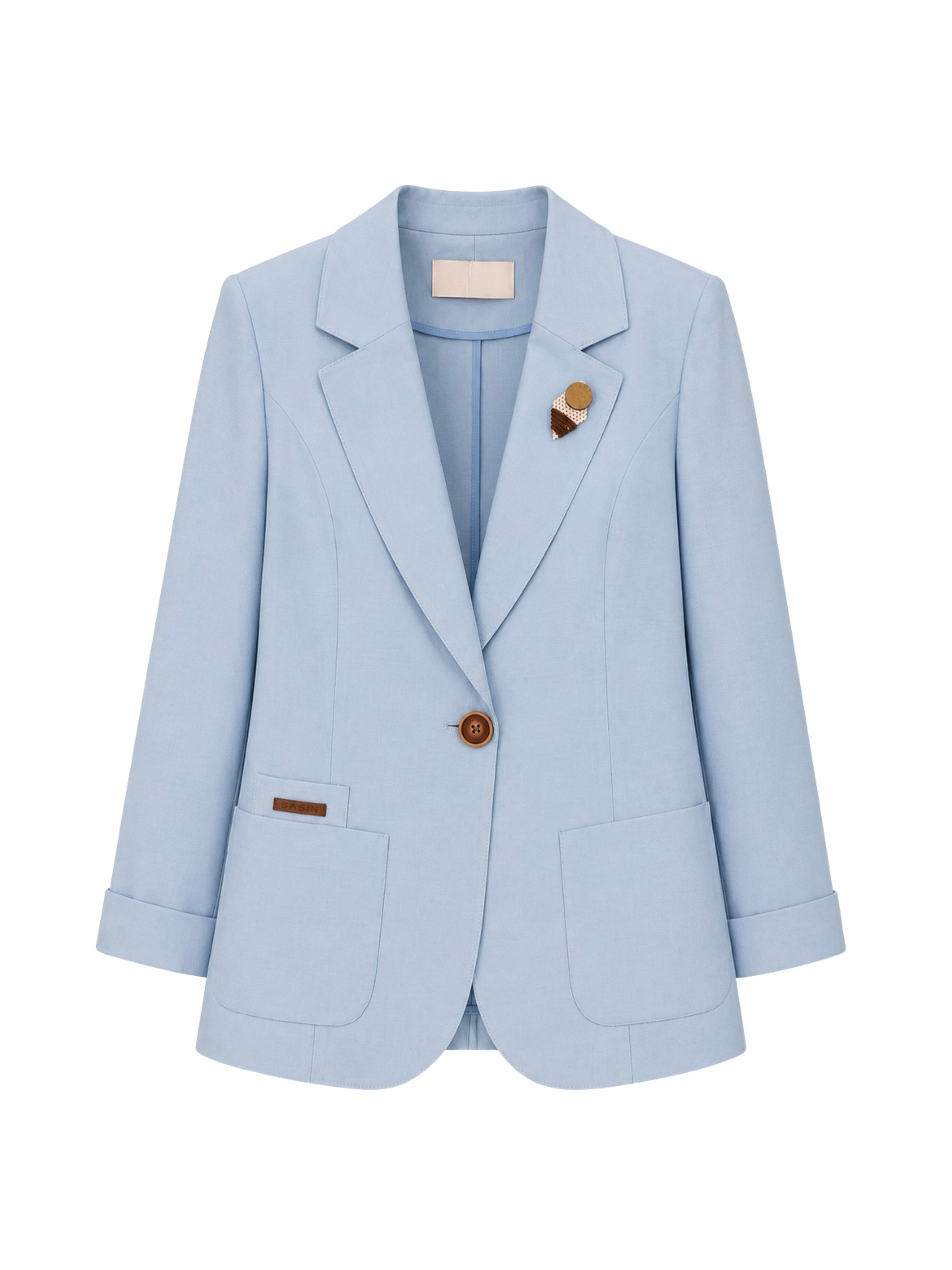 CEKET Keten Blazer Ceket