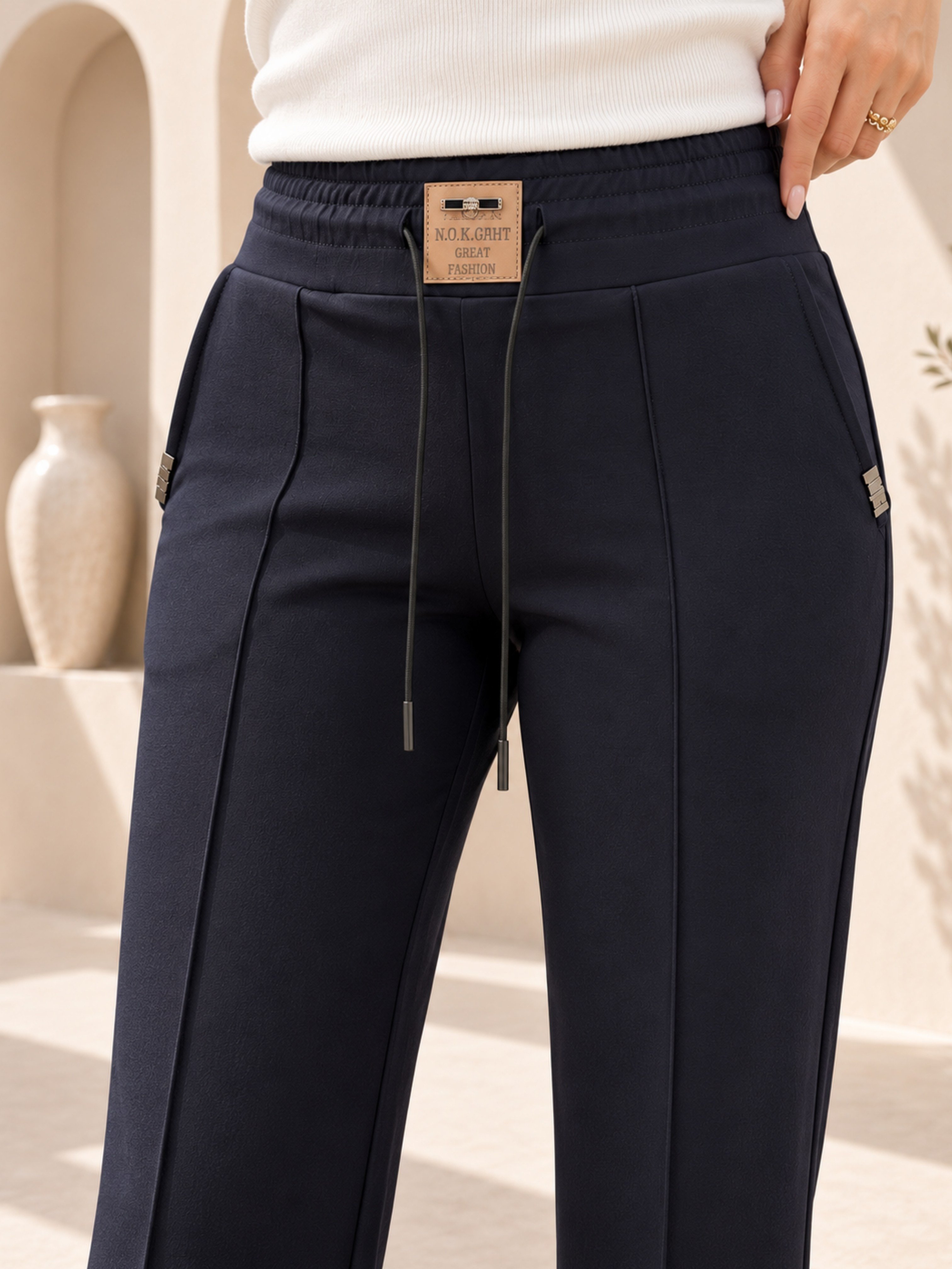 TEST Lastik Bel Fileli Pantolon