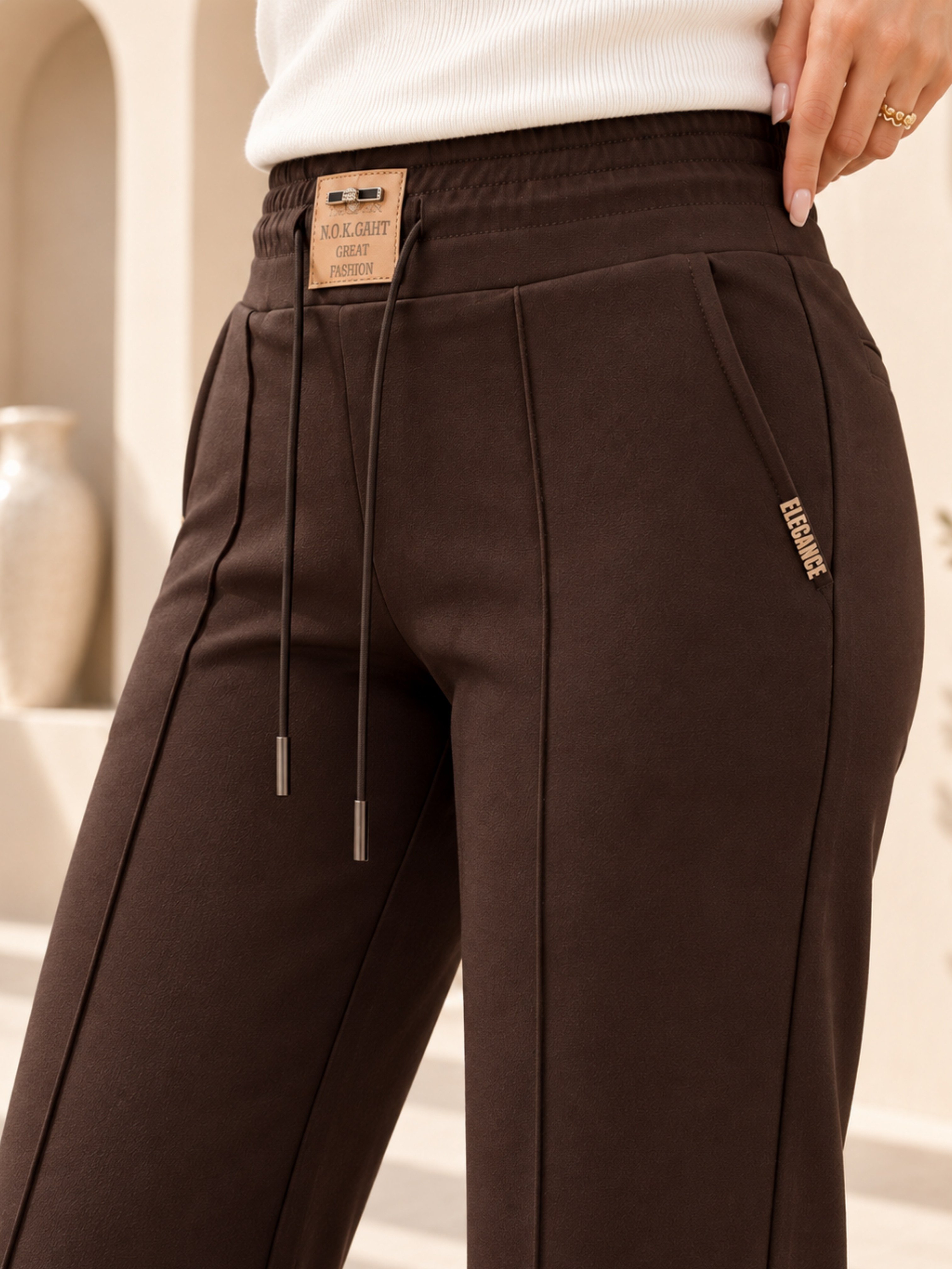 TEST Lastik Bel Fileli Pantolon