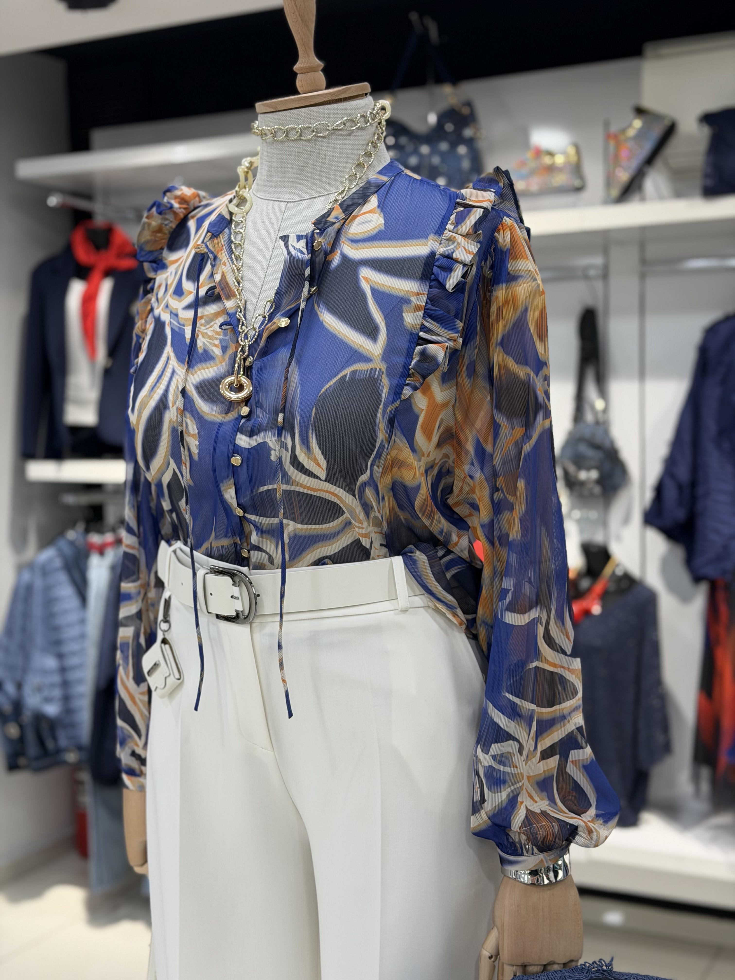 GÖMLEK Şifon Fırfırlı Gömlek