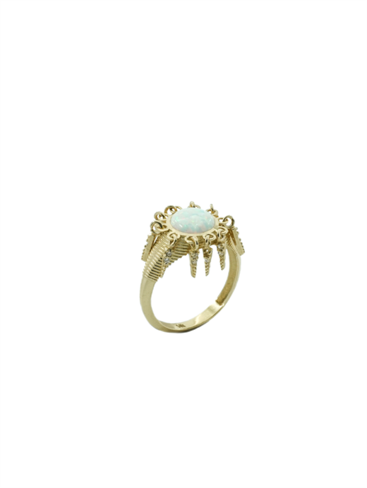 Opal Wind bells Gold Ring 14363