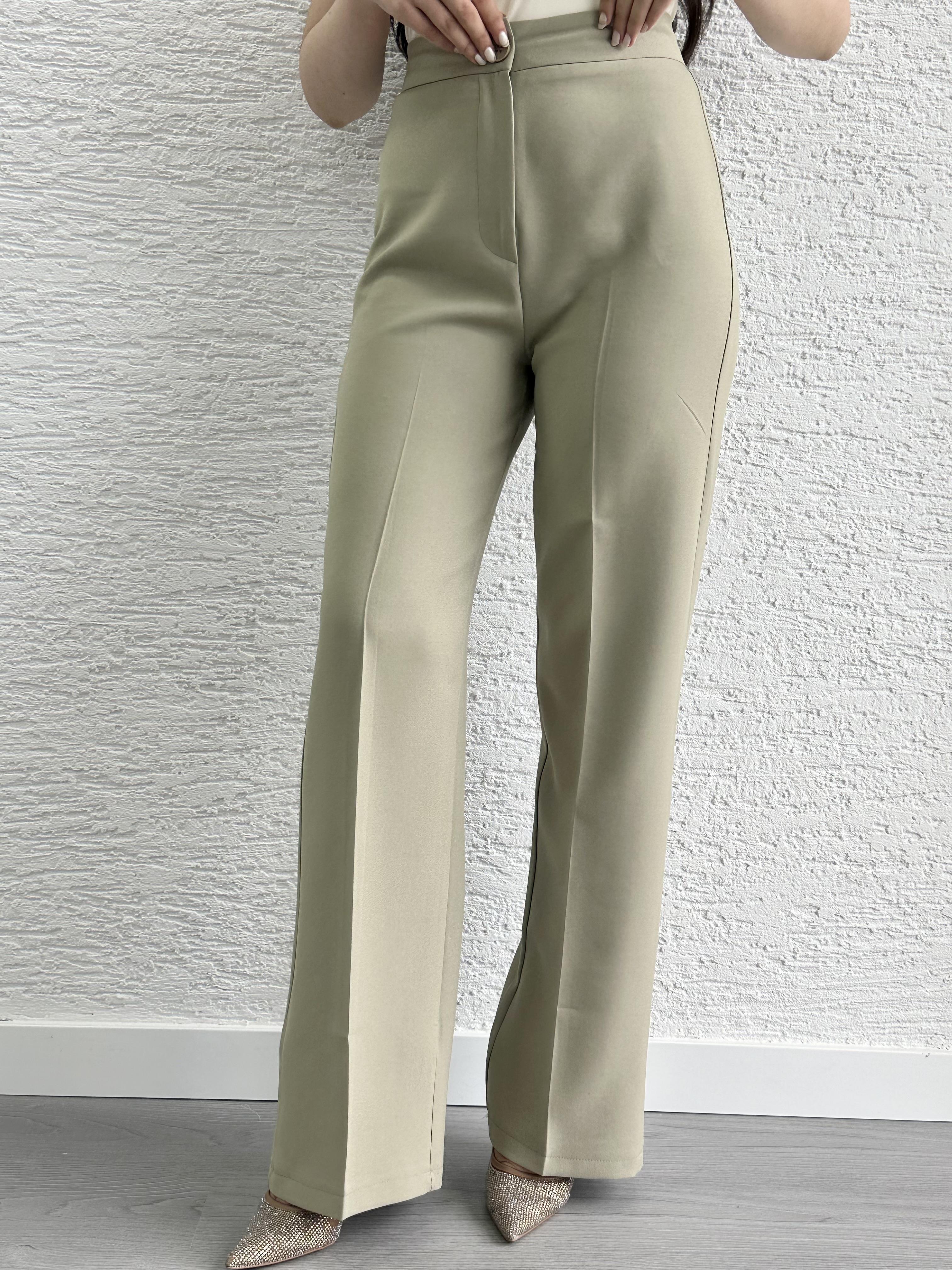 Haki Palazzo Paça Pantolon 