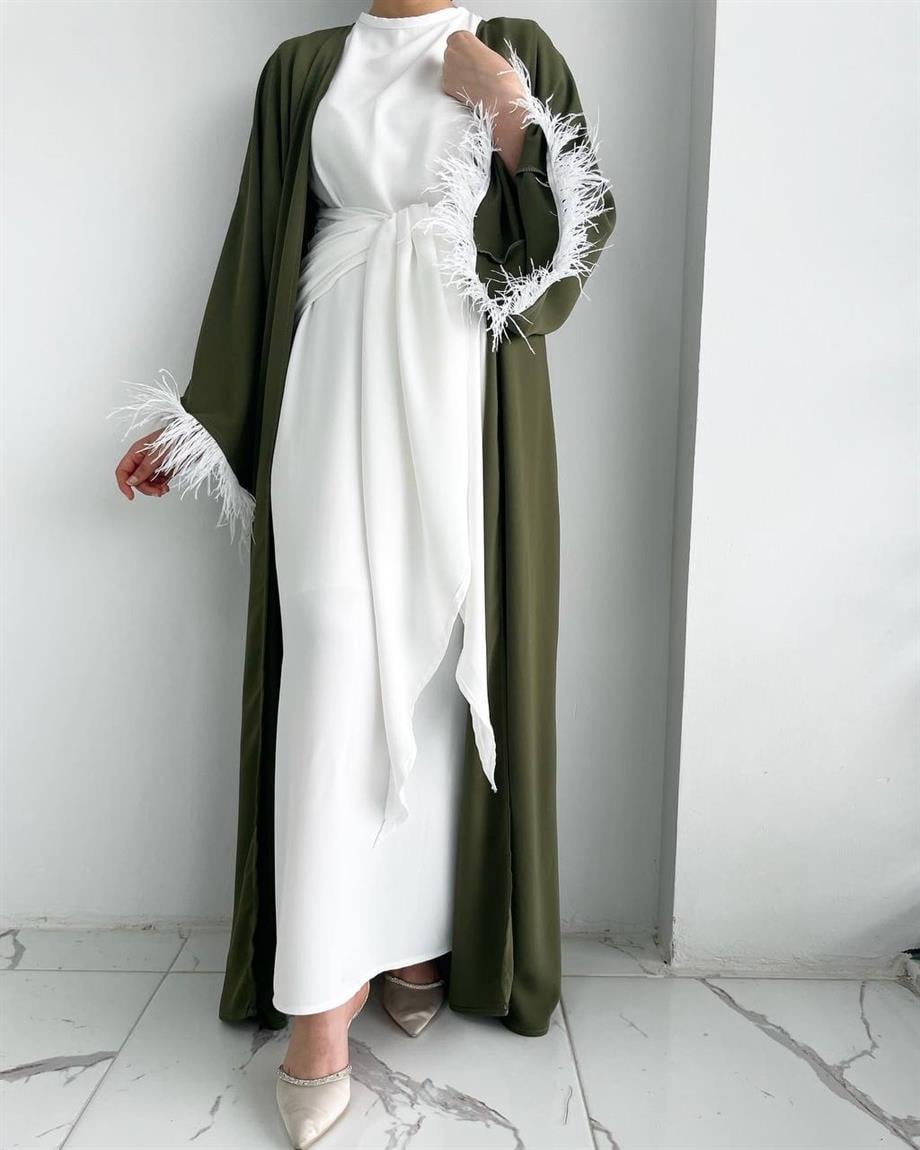 Haki Zehra Abaya Takım 