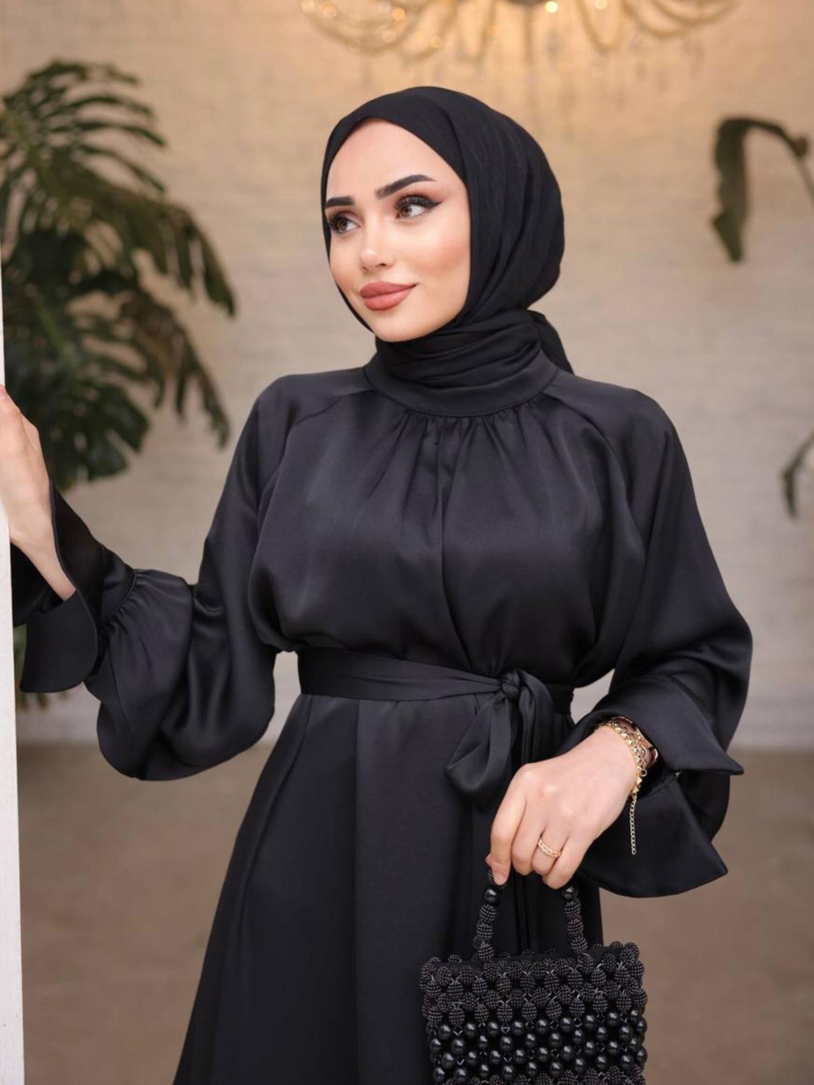 Siyah Rosa Elbise