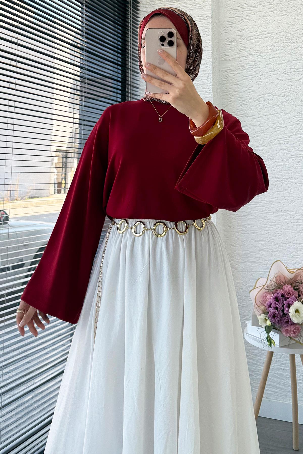 Volan Kol Basic Bluz - Bordo