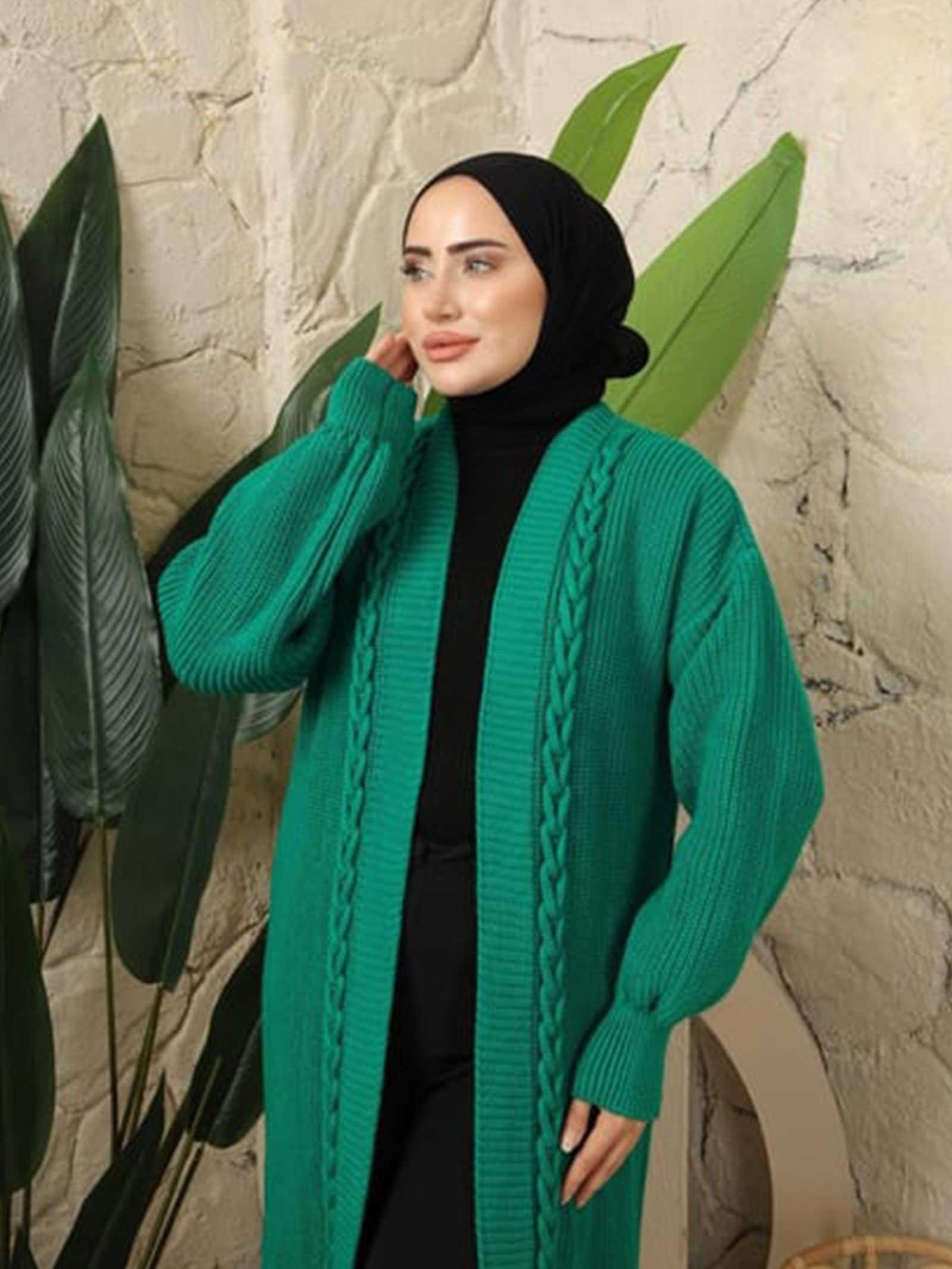 Yeşil Örgü Hırka