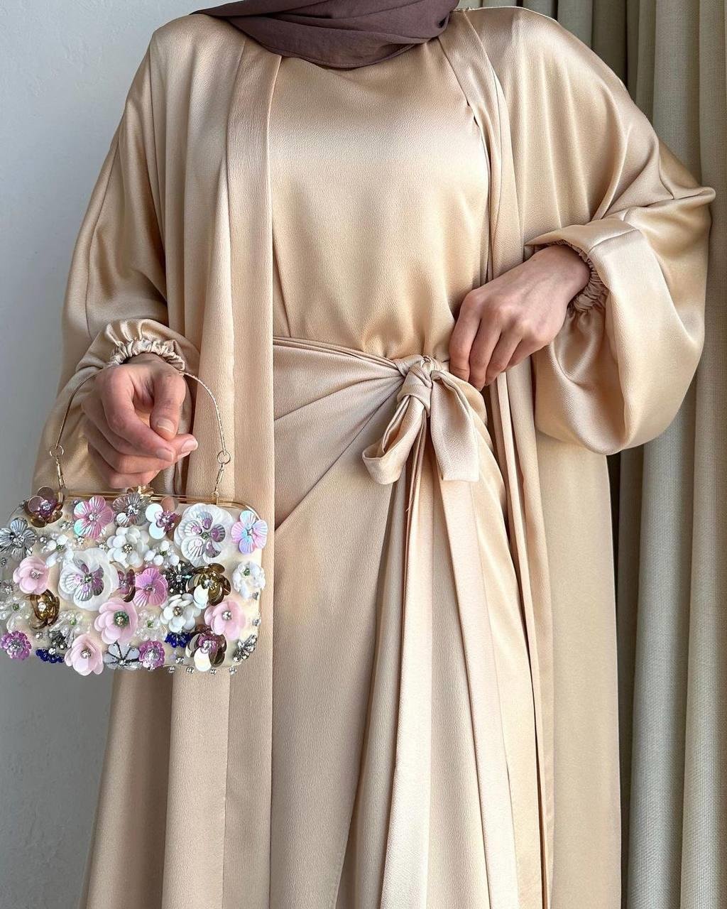 Bej İnna Abaya Takım