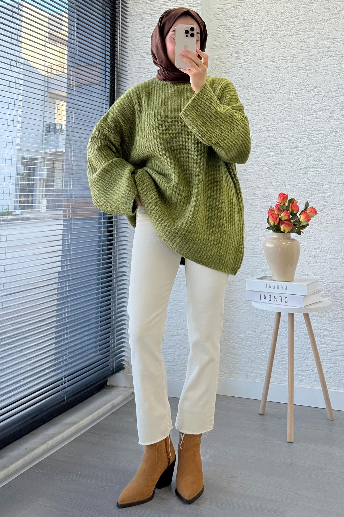 Boy Fit Kesim Jean Pantolon - Krem