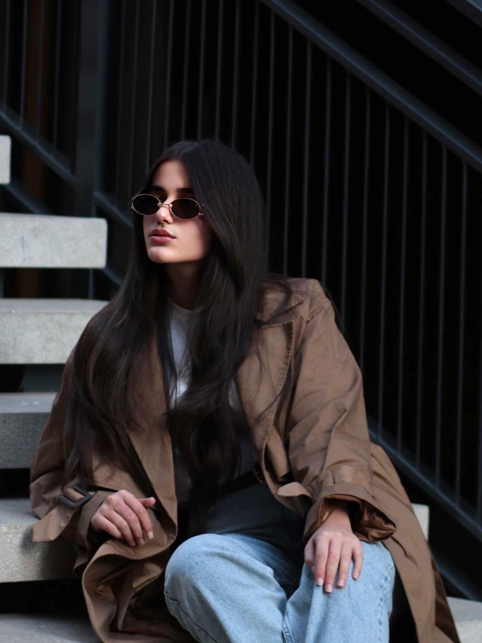 Camel Dört Düğmeli Trençkot