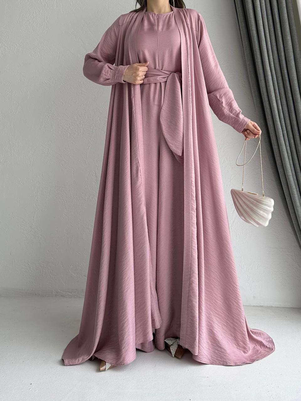 Gül Kurusu Arya Tulum Abaya Takım 