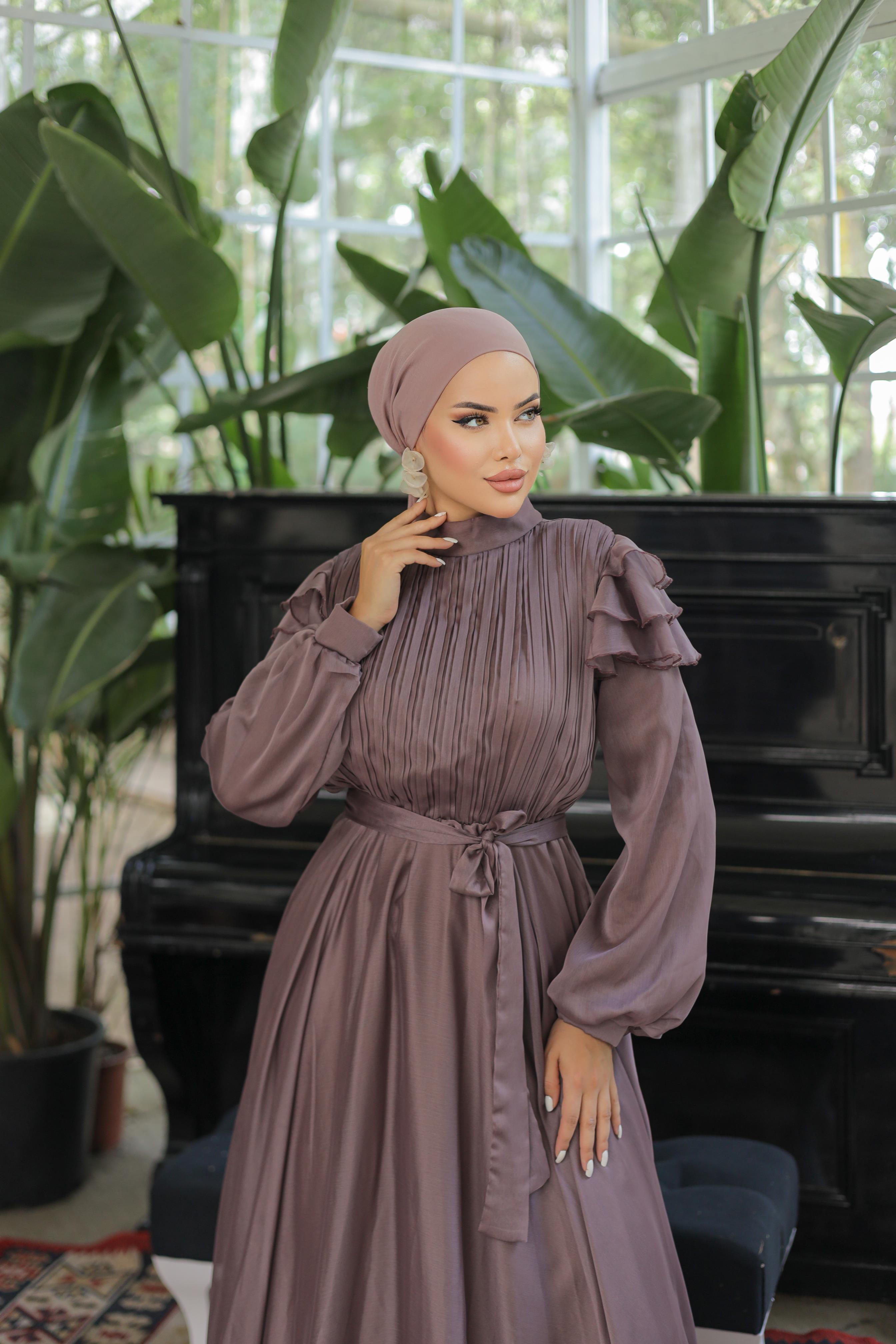 Gül Kurusu Darla Abiye Elbise