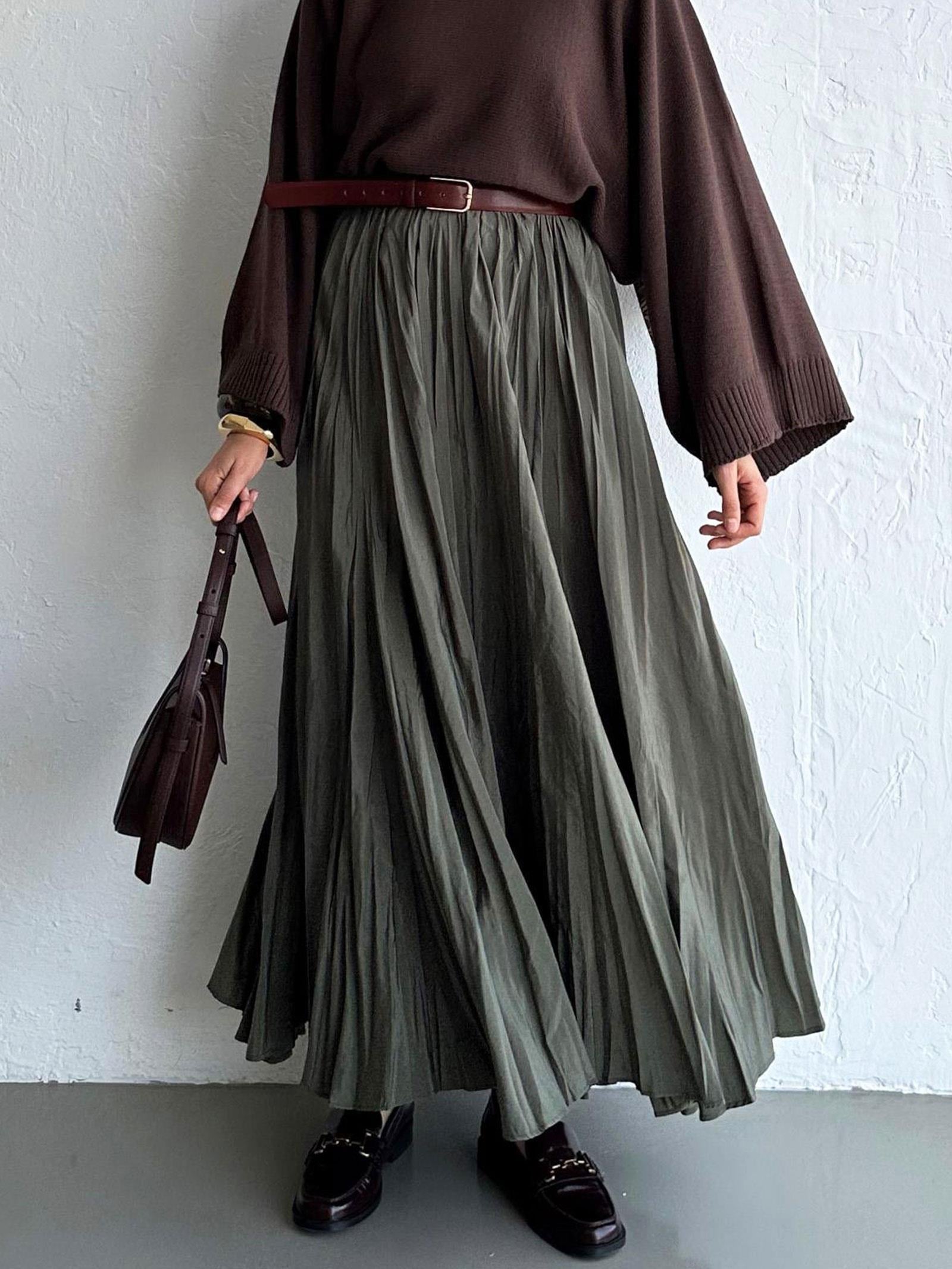 Haki Krem Crush Etek