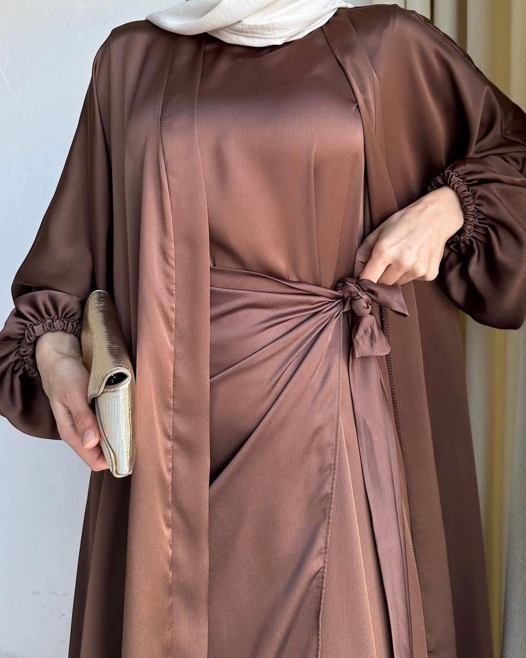 Kahve İnna Abaya Takım