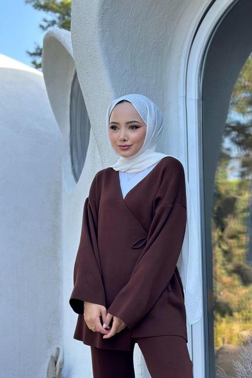 Kahve Lina Triko Takım