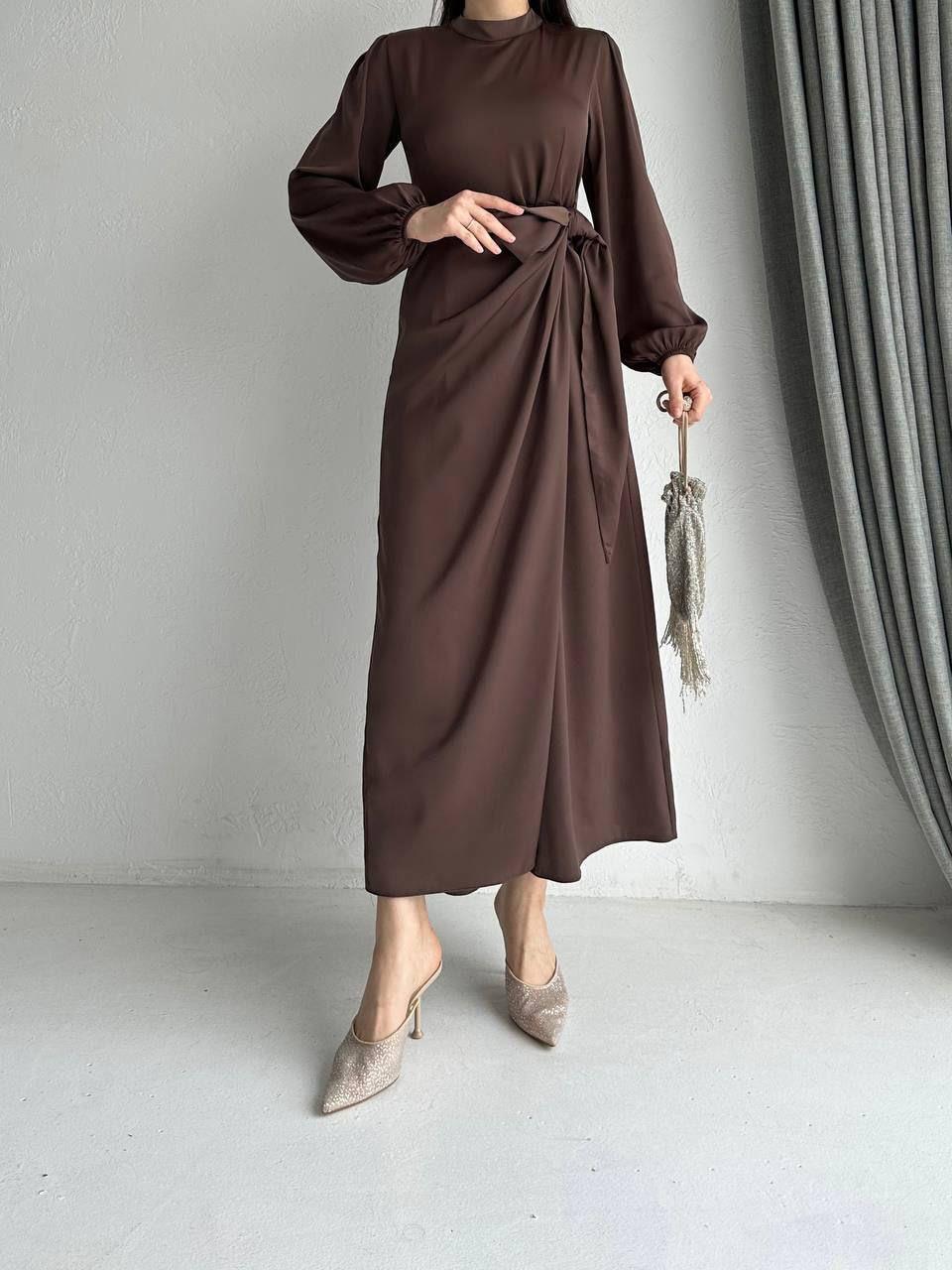 Kahve Sevil Elbise 