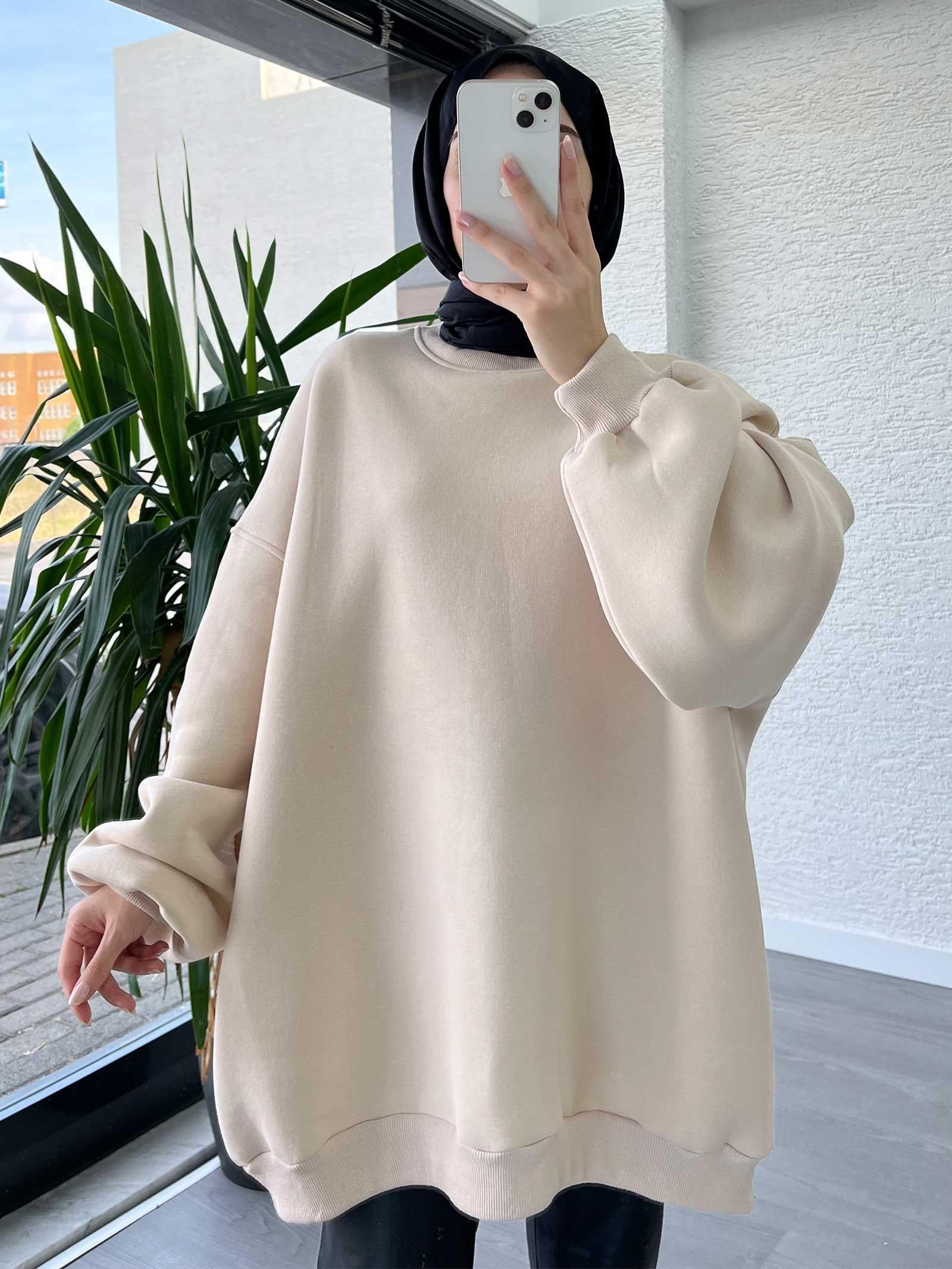 Krem Oversize Sweat