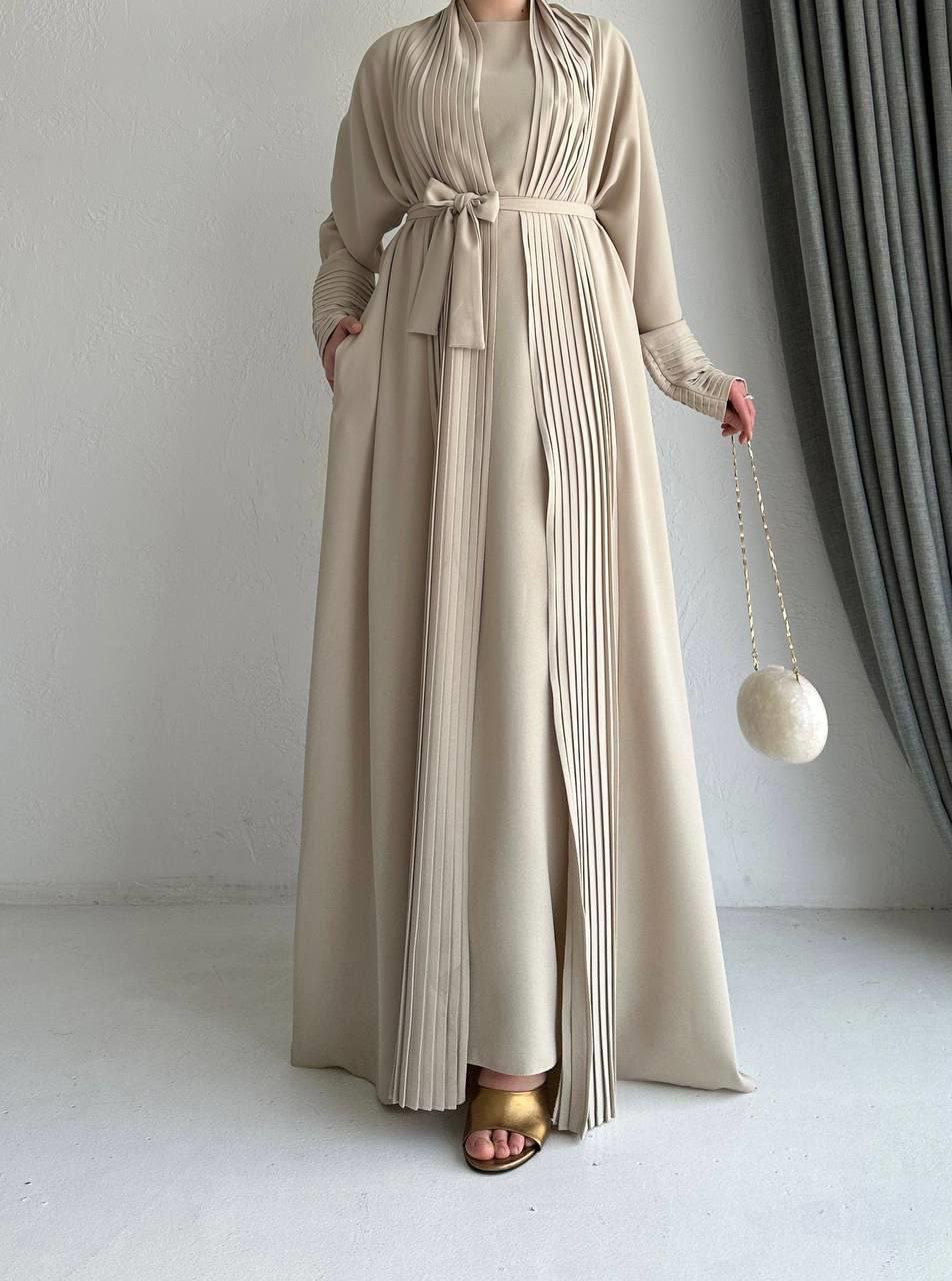 Krem Zen Abaya Takım 