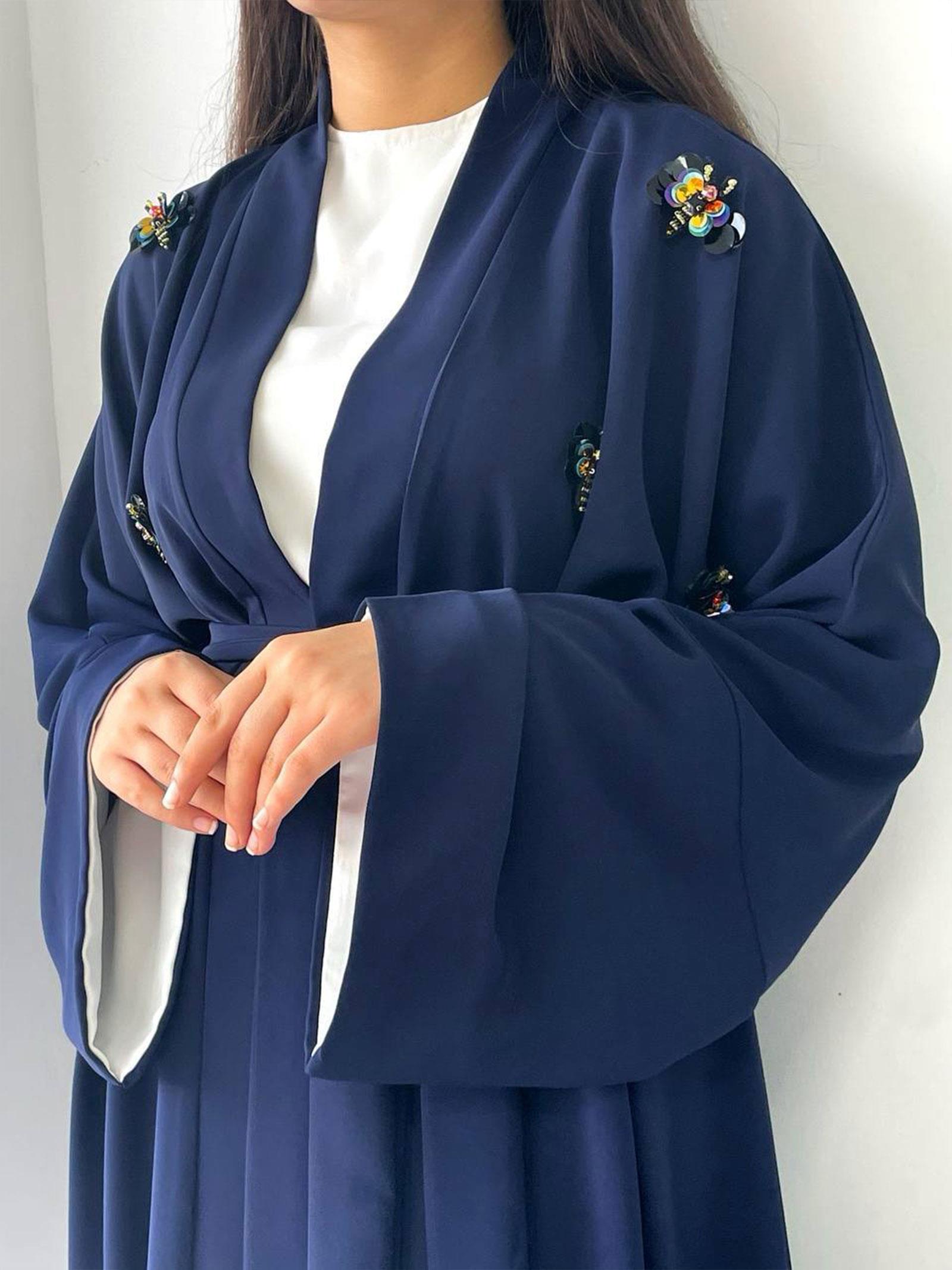 Lacivert Ebrar Abaya 