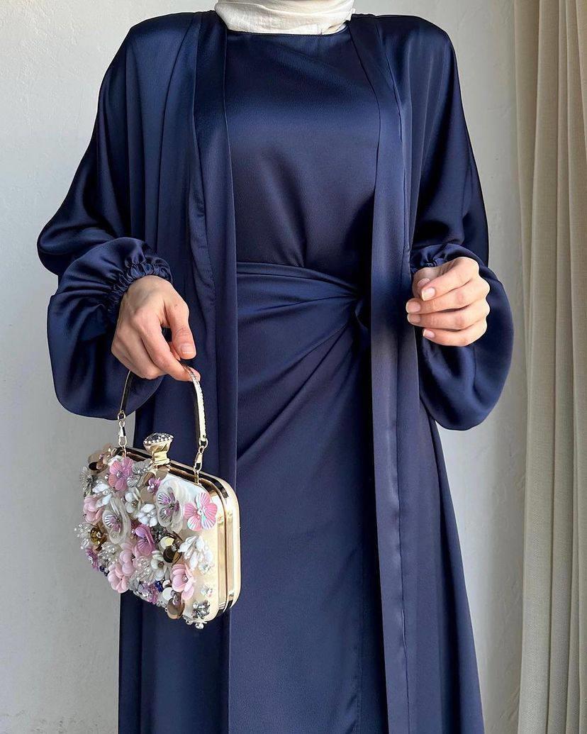 Lacivert  İnna Abaya Takım