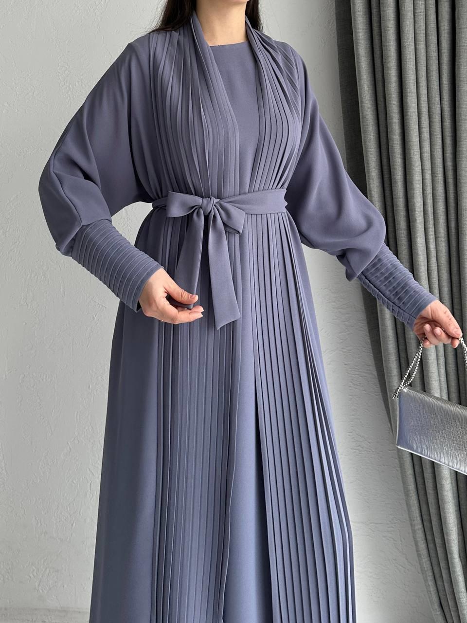 Lila Zen Abaya Takım 