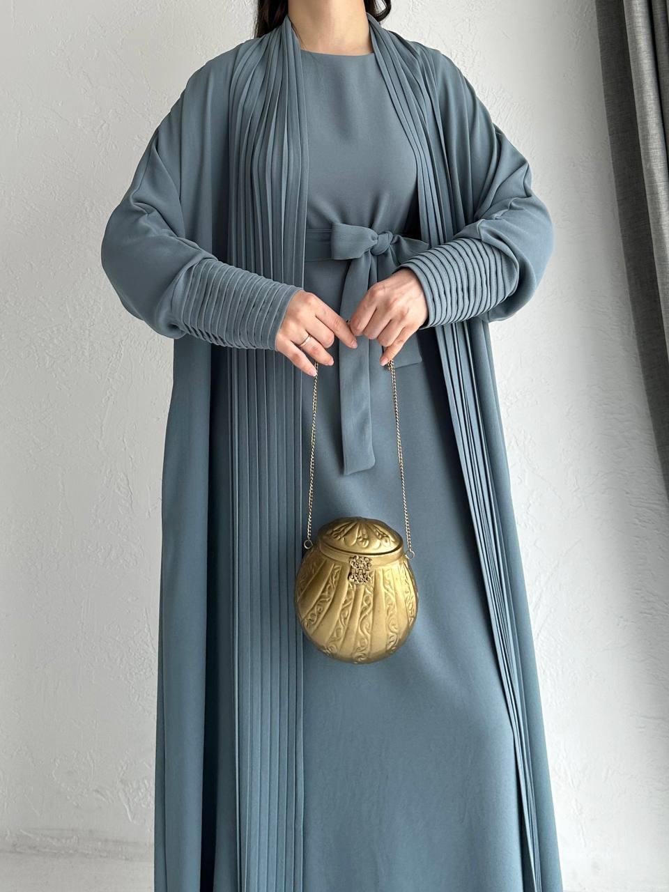 Mavi Zen Abaya Takım 