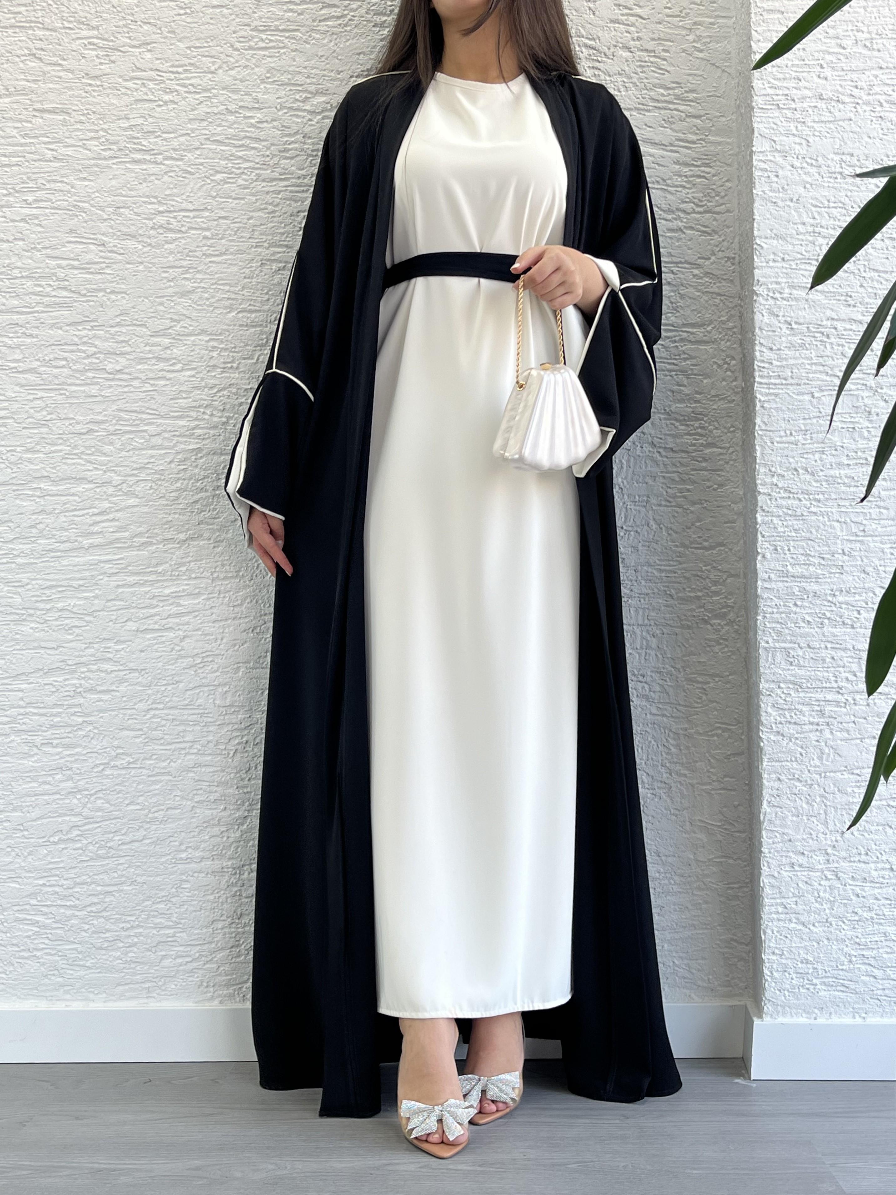 Siyah Ayça Abaya Takım