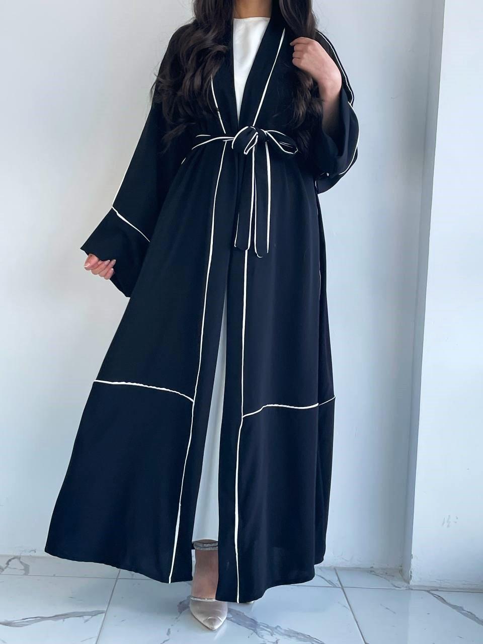 Siyah Biyeli Abaya