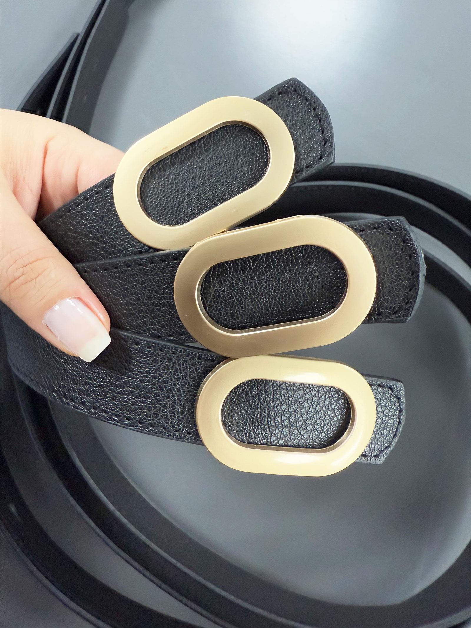 Siyah Oval Tokalı Kadın Kemer