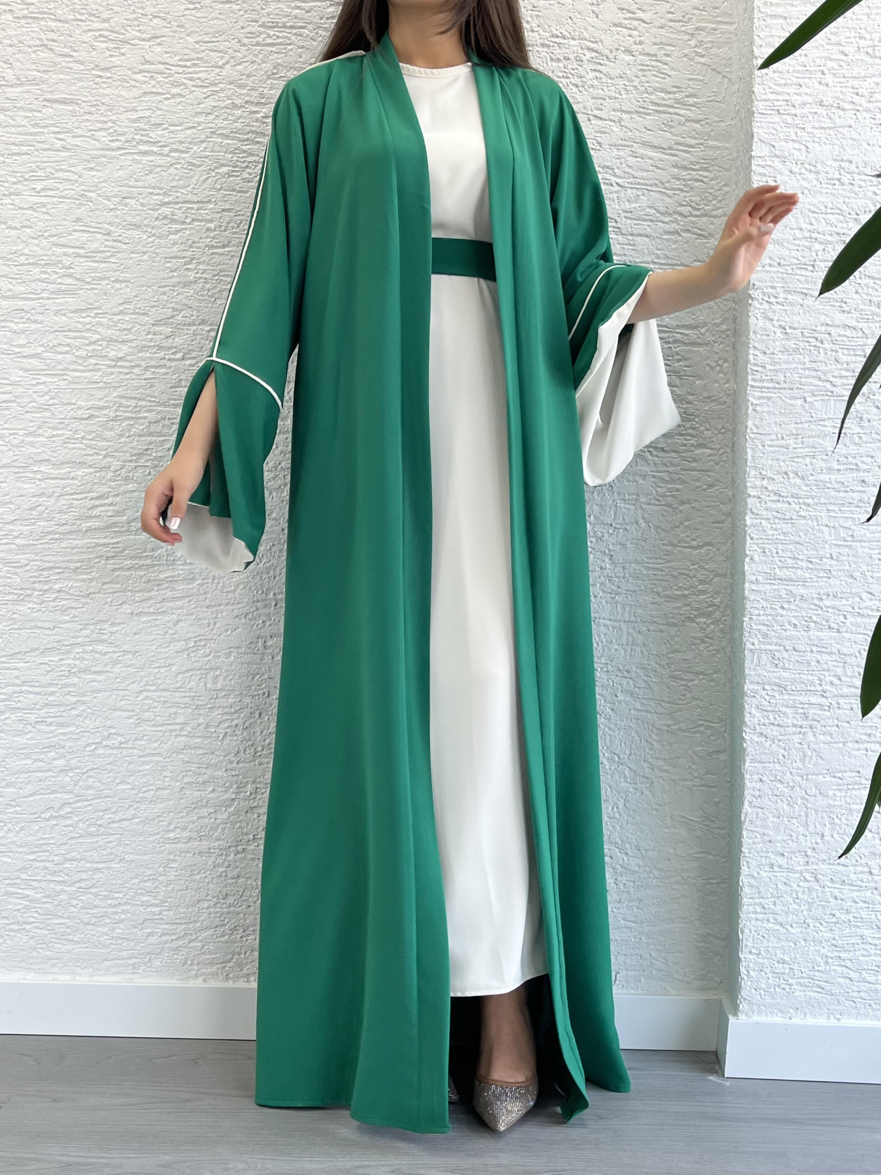 Yeşil Ayça Abaya Takım
