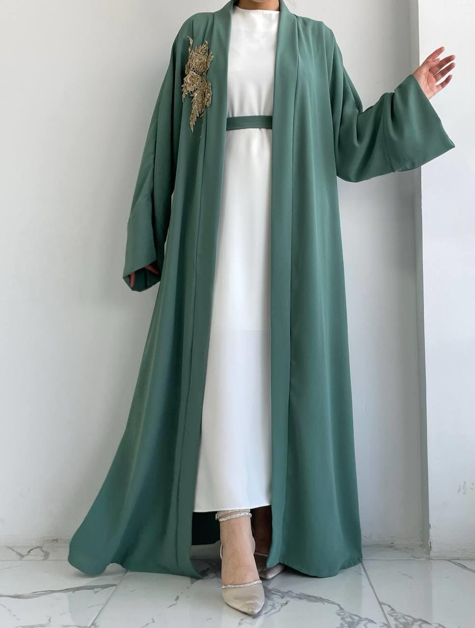 Yeşil Nida Abaya Takım 