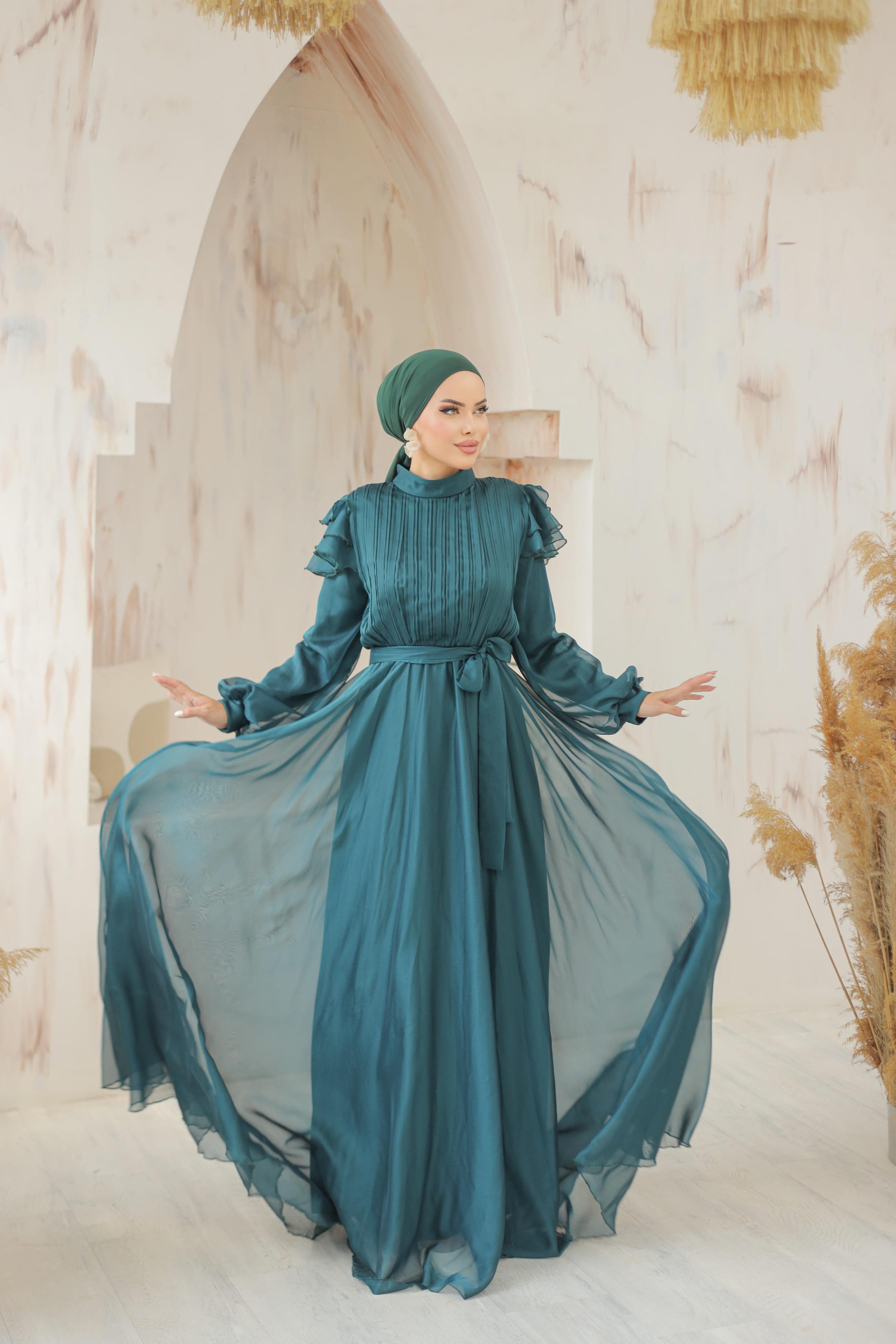 Zümrüt Darla Abiye Elbise