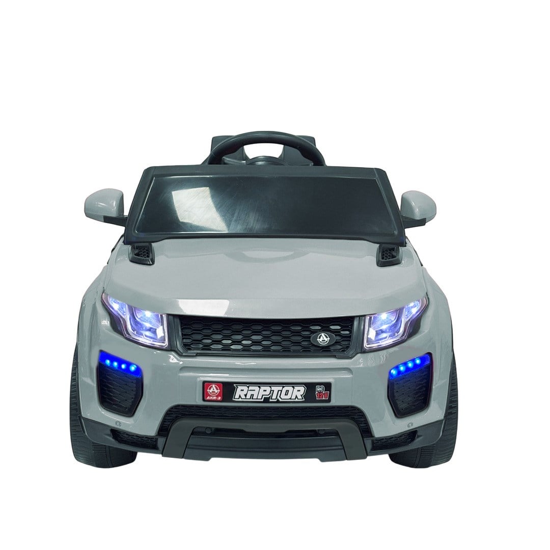 Akar Raptor Uzaktan Kumandalı Akülü Araba Deri Koltuk Hızlı Motor Gri
