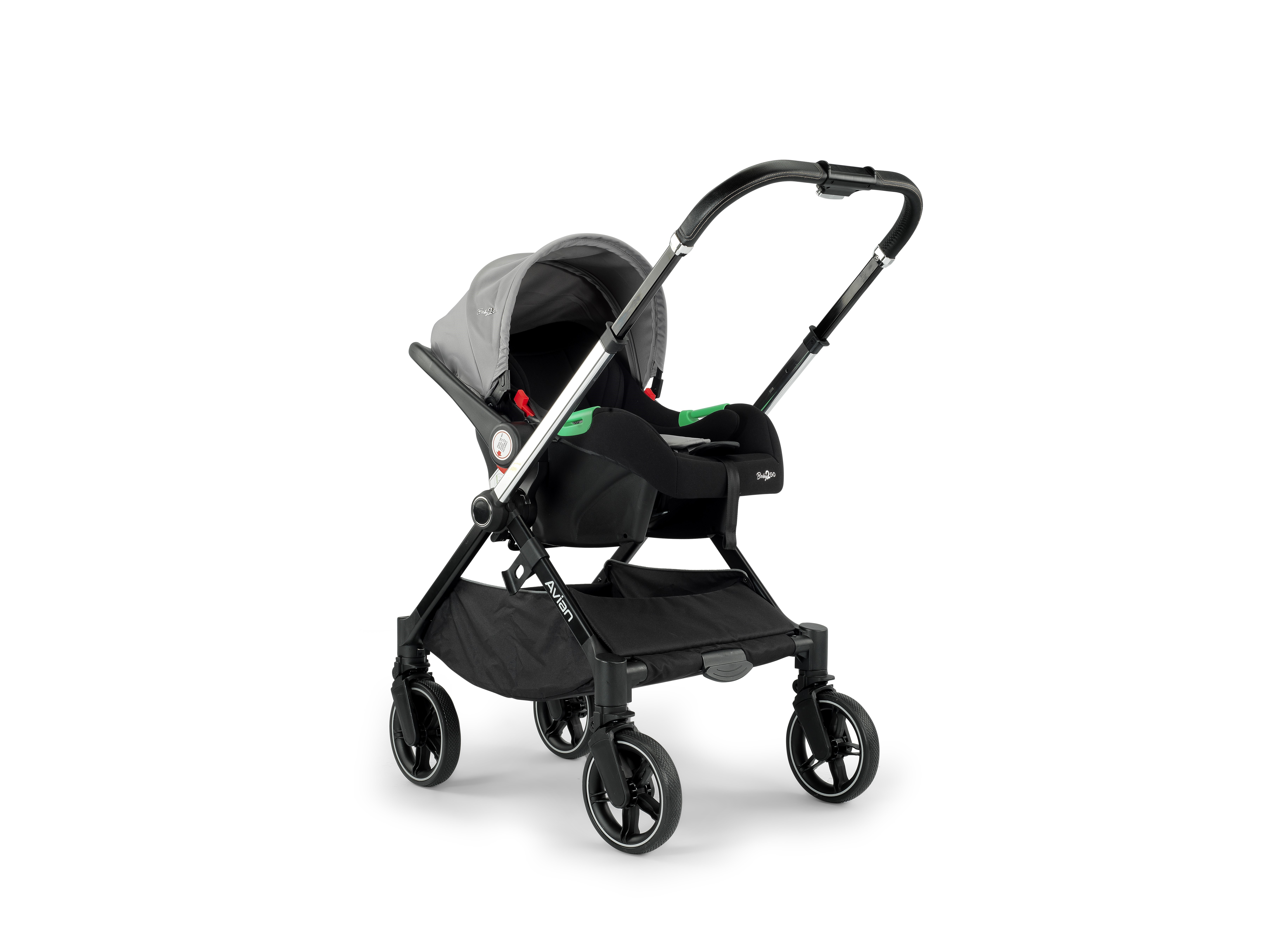 Baby2go Avian Akıllı  360 Teker Travel Sistem Bebek Arabası Siyah Yeni Ürün