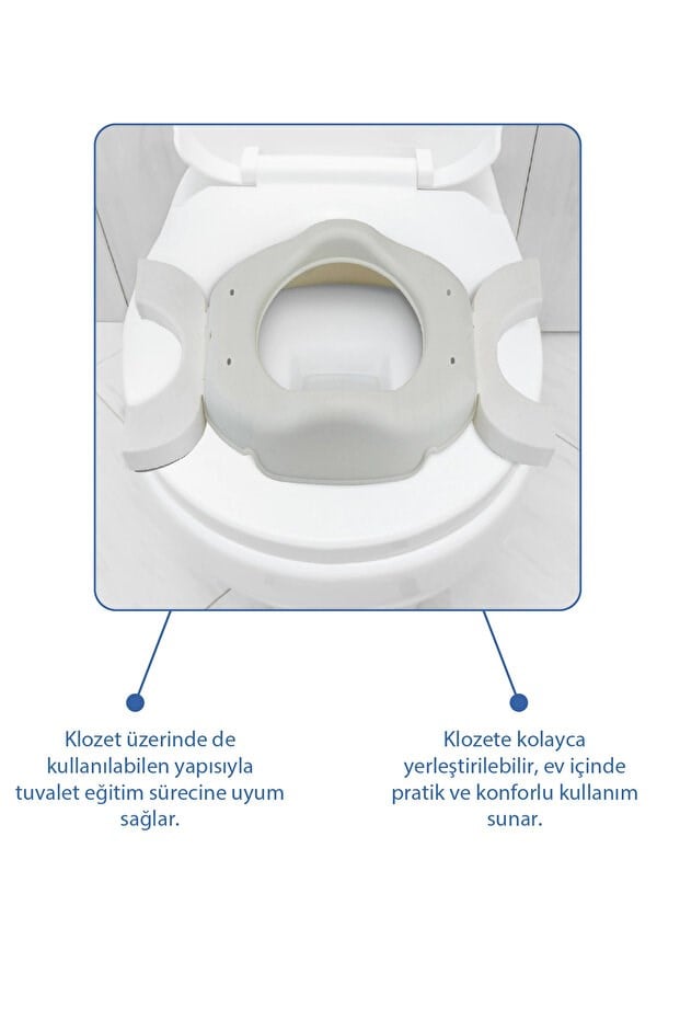 Babyjem 2 İn 1 Portatif Katlanabilir Seyahat Lazımlığı Klozet Adaptörü Kum Beji + 5 Hediye Poşet