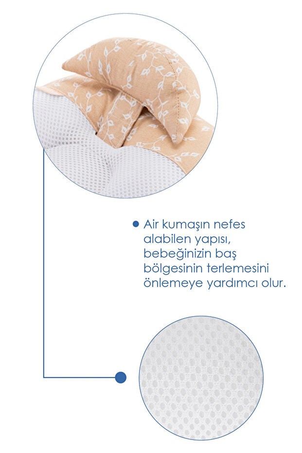 Babyjem 937 Ayarlanabilir Düz Kafa Yastığı Somon Çiçek