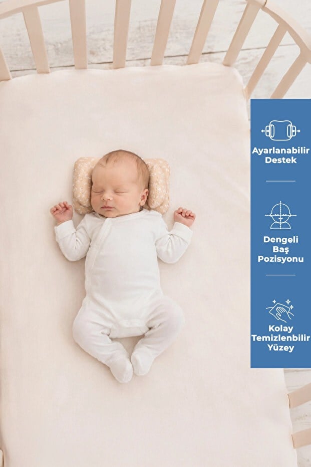 Babyjem 937 Ayarlanabilir Düz Kafa Yastığı Somon Çiçek