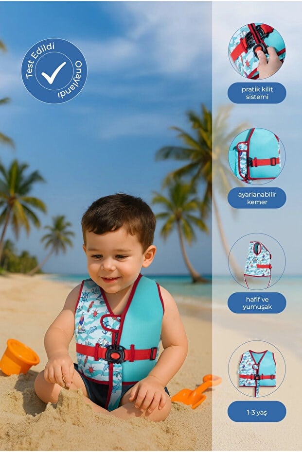 Babyjem Çocuk Yüzme Yeleği Yeşil 855