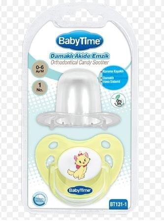 Babytime Bt131 Silikon Damak Koruyucu Akide Gövde Emzik No:1 Karma Renk