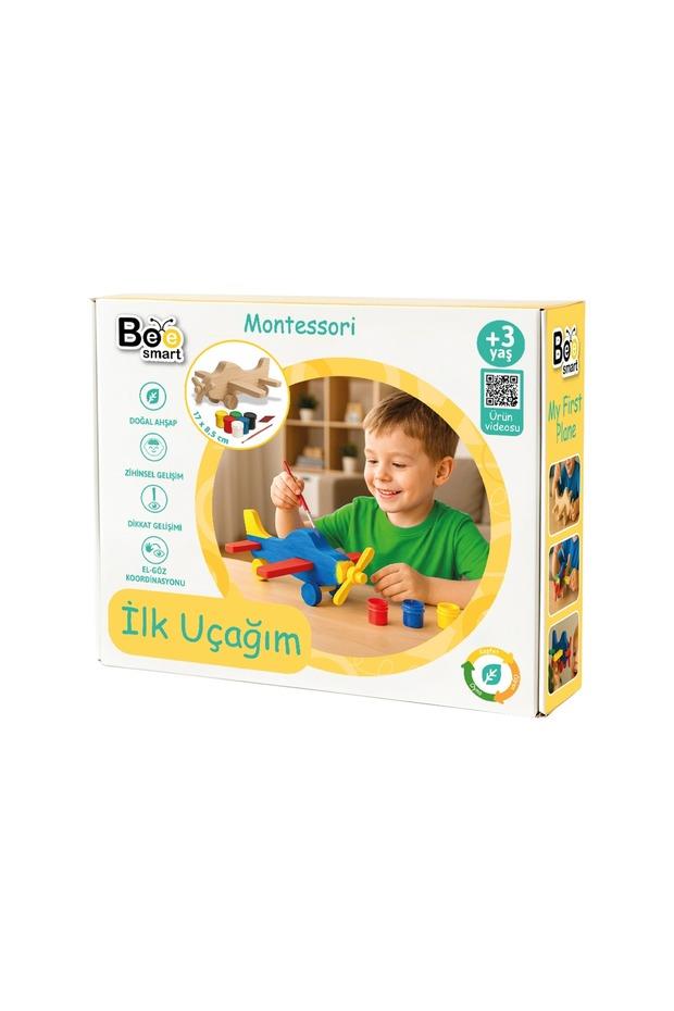 Bee Smart İlk Uçağim Ahşap Boyama Seti Bs5873