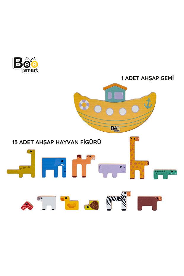 Bee Smart Macera Gemisi: Hayvanlar Nuhun Gemisi Denge Oyunu Montessori Eğlenceli Oyun