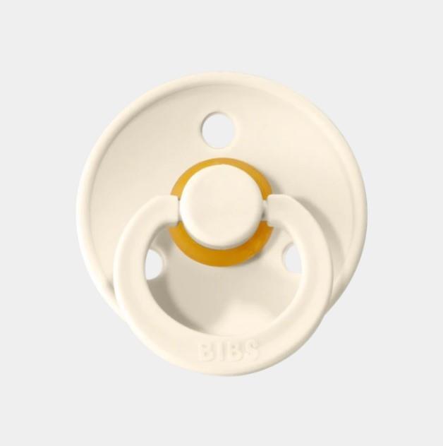 Bibs Colour Bebek Doğal Kauçuk Emzik 0-6 Ay Ivory Krem