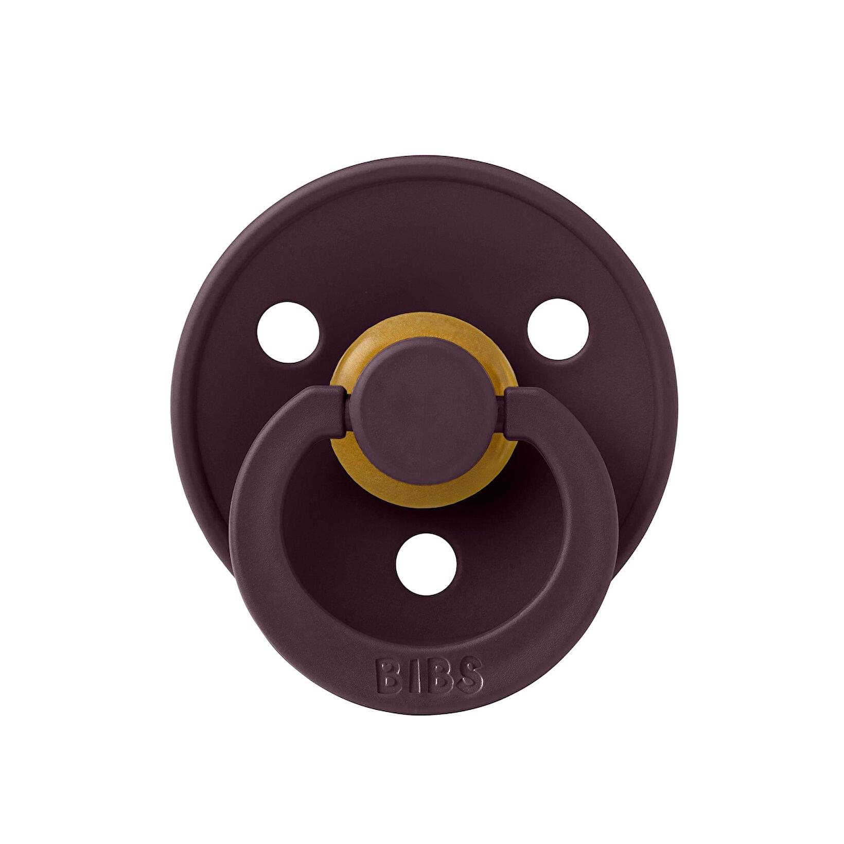Bibs Colour Kauçuk Emzik  Plum 0-6 Ay