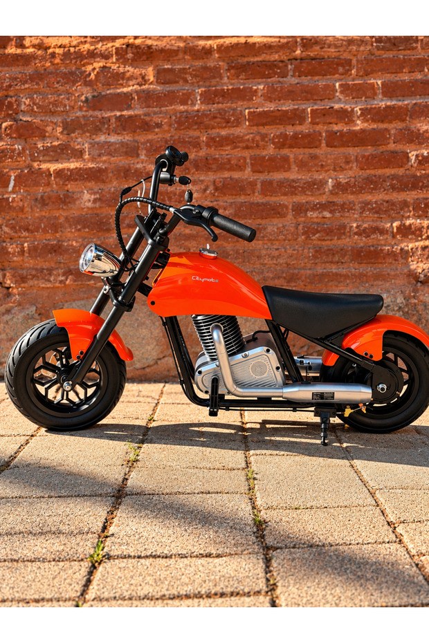 CityMate 36V 180W Chopper Akülü Motor Elden Gazlı Dumanlı Şişme Lastikli Lityum pilli CMT, one size Turuncu