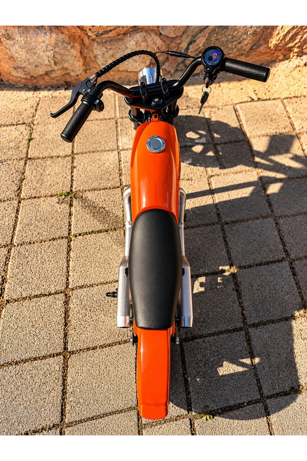 CityMate 36V 180W Chopper Akülü Motor Elden Gazlı Dumanlı Şişme Lastikli Lityum pilli CMT, one size Turuncu
