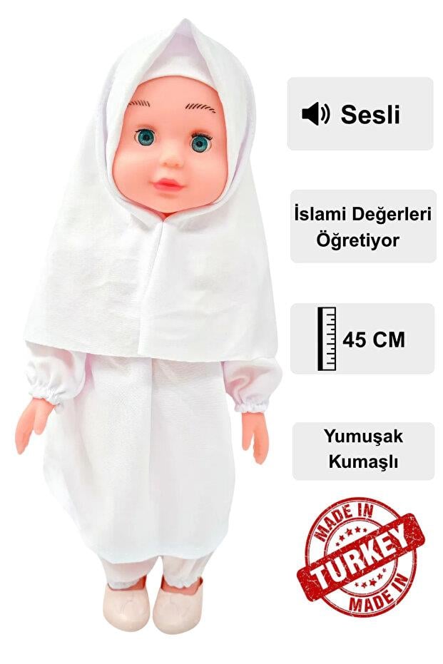 Global Toys Tesettürlü Meryem Bebek – 45 Cm  Yumuşak Kumaşlı Karma Renk